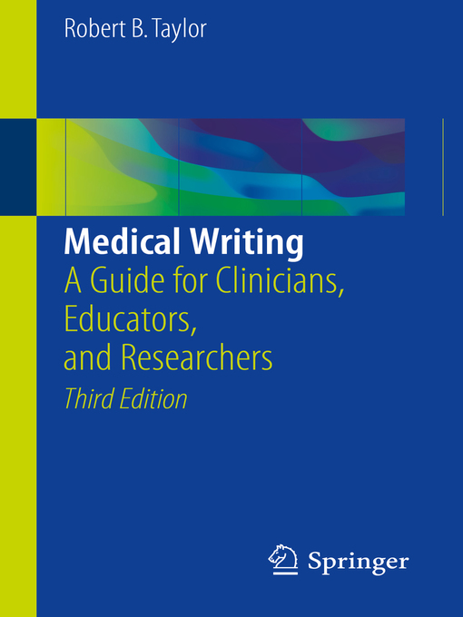 Title details for Medical Writing by Robert B. Taylor - Available